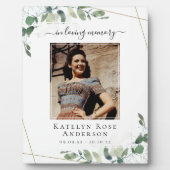 Photo Plaque de souvenir de eucalyptus pour funérailles (Devant)