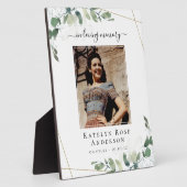 Photo Plaque de souvenir de eucalyptus pour funérailles (Côté)