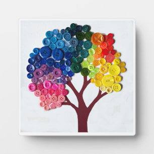 Photo Plaque de table avec arbre du bouton d'Easel