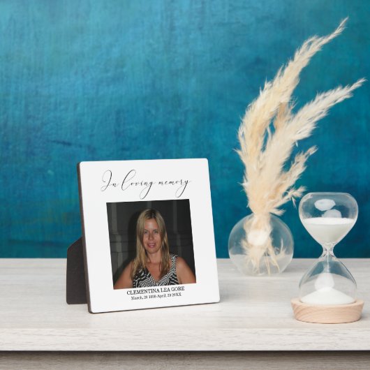 Photo Plaque de table avec chevalet "In loving memory" (Insitu)