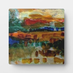 Photo Plaque de table avec chevalet/paysage riche!