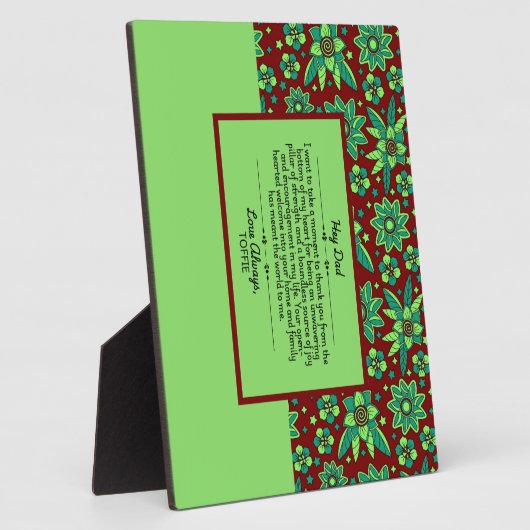 Photo Plaque de table avec Easel (Côté)