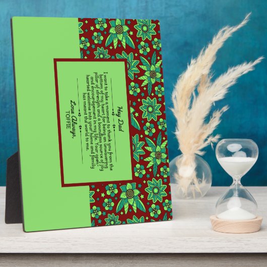 Photo Plaque de table avec Easel (Côté)