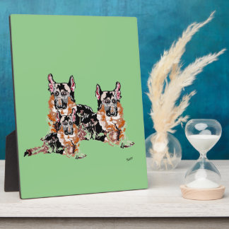 Photo Plaque de table avec Easel : SHEPHERDS ALLEMAND