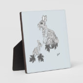Photo Plaque de table avec lapin lapin d'Easel (Recto)