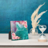 Photo Plaque de table avec Vitrine d'acier Votre Bien-Ai (Insitu)