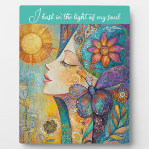 Photo Plaque de table Boho Femme Nature avec Easel