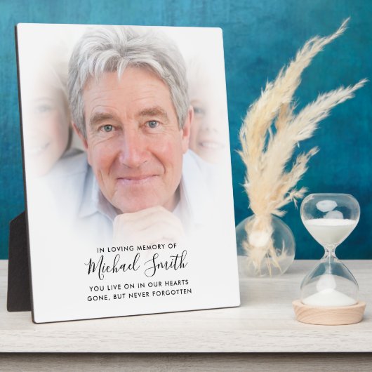 Photo Plaque de table commémorative avec texte personnal (Côté)