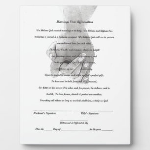 Photo Plaque de table de renouvellement de vœux de maria