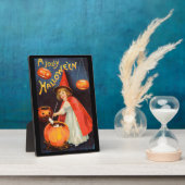 Photo Plaque de table d'Halloween vintage (Côté)