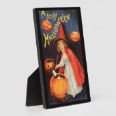 Photo Plaque de table d'Halloween vintage (Côté)