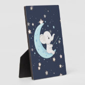 Photo Plaque de table Éléphant bébé pêchant des étoiles (Côté)