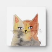 Photo Plaque de table en art de chat à l'aquarelle (Devant)