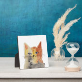 Photo Plaque de table en art de chat à l'aquarelle (Insitu)