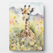 Photo Plaque de table Giraffe avec de l'Easel (Devant)