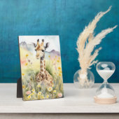 Photo Plaque de table Giraffe avec de l'Easel (Côté)