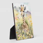 Photo Plaque de table Giraffe avec de l'Easel (Côté)