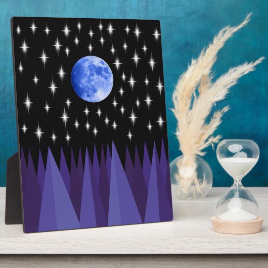 Photo Plaque de table Moon Starlight avec Easel (Côté)