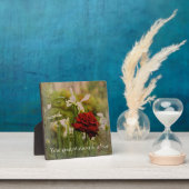 Photo Plaque de table rose rouge avec de l'Easel (Insitu)