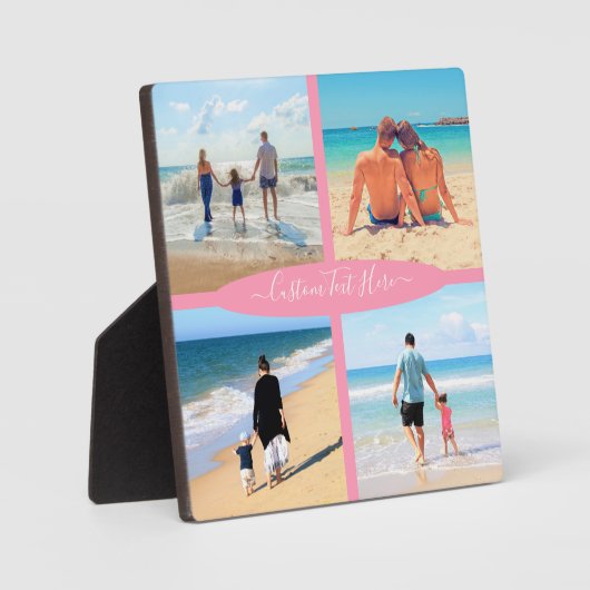 Photo Plaque de texte Collage de photos personnalisées - (Recto)