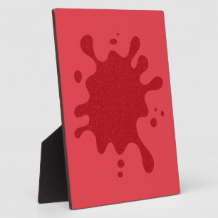 Photo Plaque d'éclaboussure rouge tomate personnalisable