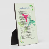 Photo Plaque des colibris (Côté)