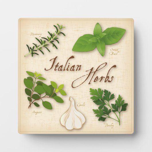 Photo Plaque d'herbes italiennes (Devant)