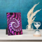 Photo Plaque d'illusion de spirale rose et noire (Côté)
