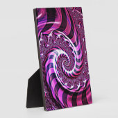Photo Plaque d'illusion de spirale rose et noire (Côté)