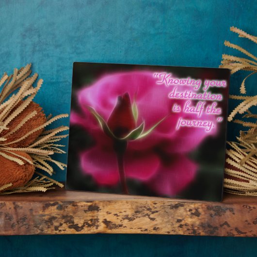 Photo Plaque d'inspiration Rose Fractalius (Côté)