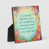 Photo Plaque d'Inspirivity "Rendre le monde meilleur" (Recto)