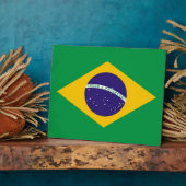 Photo Plaque Drapeau Brésilienne (Côté)