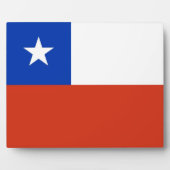 Photo Plaque Drapeau Chilien (Devant)