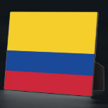 Photo Plaque drapeau colombienne<br><div class="desc">Une magnifique Plaque avec le drapeau de la Colombie. Ce produit est personnalisable.</div>