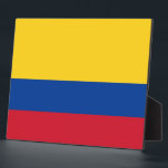 Photo Plaque drapeau colombienne<br><div class="desc">Une magnifique Plaque avec le drapeau de la Colombie. Ce produit est personnalisable.</div>
