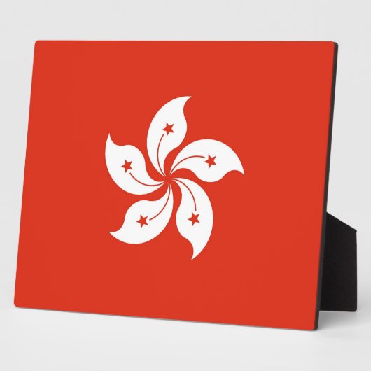 Photo Plaque Drapeau De Hong Kong (Côté)
