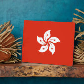 Photo Plaque Drapeau De Hong Kong (Côté)