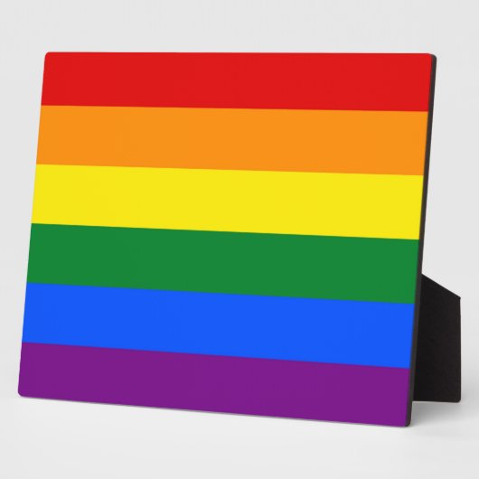 Photo Plaque drapeau de la Fierté LGBT Rainbow (Côté)