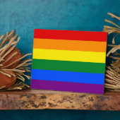 Photo Plaque drapeau de la Fierté LGBT Rainbow (Côté)