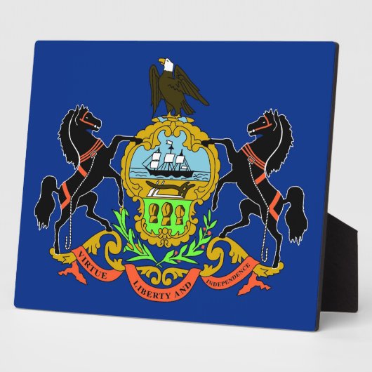 Photo Plaque drapeau de l'État de Pennsylvanie (Côté)