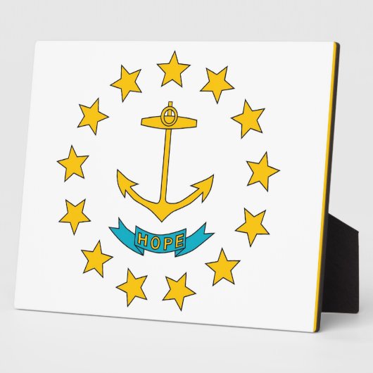 Photo Plaque drapeau de l'État de Rhode Island (Côté)