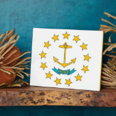 Photo Plaque drapeau de l'État de Rhode Island (Côté)