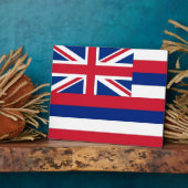 Photo Plaque drapeau de l'État d'Hawaii (Côté)