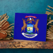 Photo Plaque drapeau de l'État du Michigan (Côté)