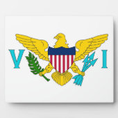 Photo Plaque Drapeau des Îles Vierges (Devant)