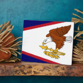 Photo Plaque drapeau des Samoa américaines (Côté)
