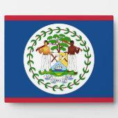 Photo Plaque drapeau du Belize (Devant)