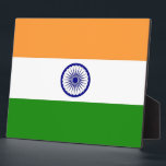 Photo Plaque Drapeau Indien<br><div class="desc">Une magnifique Plaque avec Drapeau de l'Inde. Ce produit est personnalisable.</div>