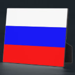 Photo Plaque Drapeau Russe<br><div class="desc">Une magnifique Plaque avec le drapeau de la Russie. Ce produit est personnalisable.</div>