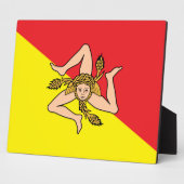 Photo Plaque drapeau sicilienne (Côté)